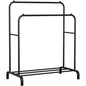T-Lovendo-Coat Coat Burro Double Rail Rack Clothes Shoes Boxes