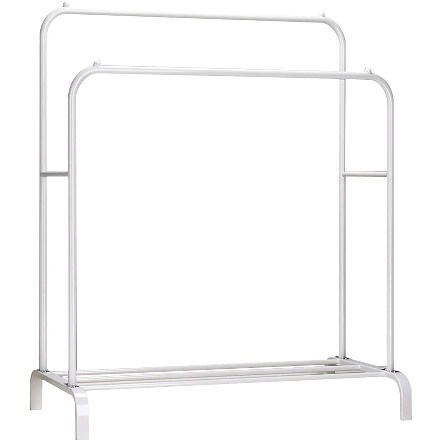 T-Lovendo-Coat Coat Burro Double Rail Rack Clothes Shoes Boxes