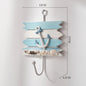 Creative Mediterranean Style Wooden Boat Anchor Hook Bedroom Study Living Room Entrance Hall Door Clothes Hook Wall Decoration