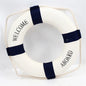 Nautical Style Welcome Decorative Red Blue Life Buoy Home Marine Beach Wall Decoration Life Buoy Crafts Living Room Decoration