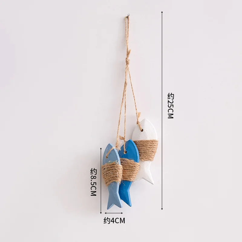 Creative Mediterranean Style Wooden Boat Anchor Hook Bedroom Study Living Room Entrance Hall Door Clothes Hook Wall Decoration