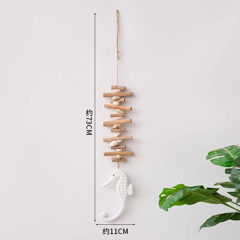 Creative Mediterranean Style Wooden Boat Anchor Hook Bedroom Study Living Room Entrance Hall Door Clothes Hook Wall Decoration