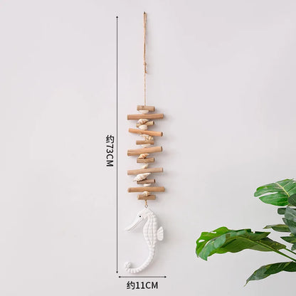 Creative Mediterranean Style Wooden Boat Anchor Hook Bedroom Study Living Room Entrance Hall Door Clothes Hook Wall Decoration