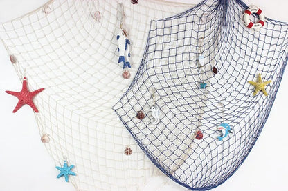 Fishing Net Wall Hangings Ornament Studio Prop Room Home Decoration Mediter Sea Stickers Marine Over The Garden Crafts Nautical