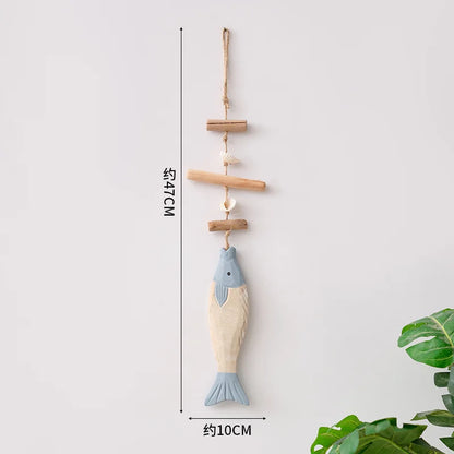 Creative Mediterranean Style Wooden Boat Anchor Hook Bedroom Study Living Room Entrance Hall Door Clothes Hook Wall Decoration
