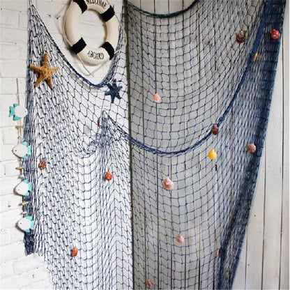 Fishing Net Wall Hangings Ornament Studio Prop Room Home Decoration Mediter Sea Stickers Marine Over The Garden Crafts Nautical