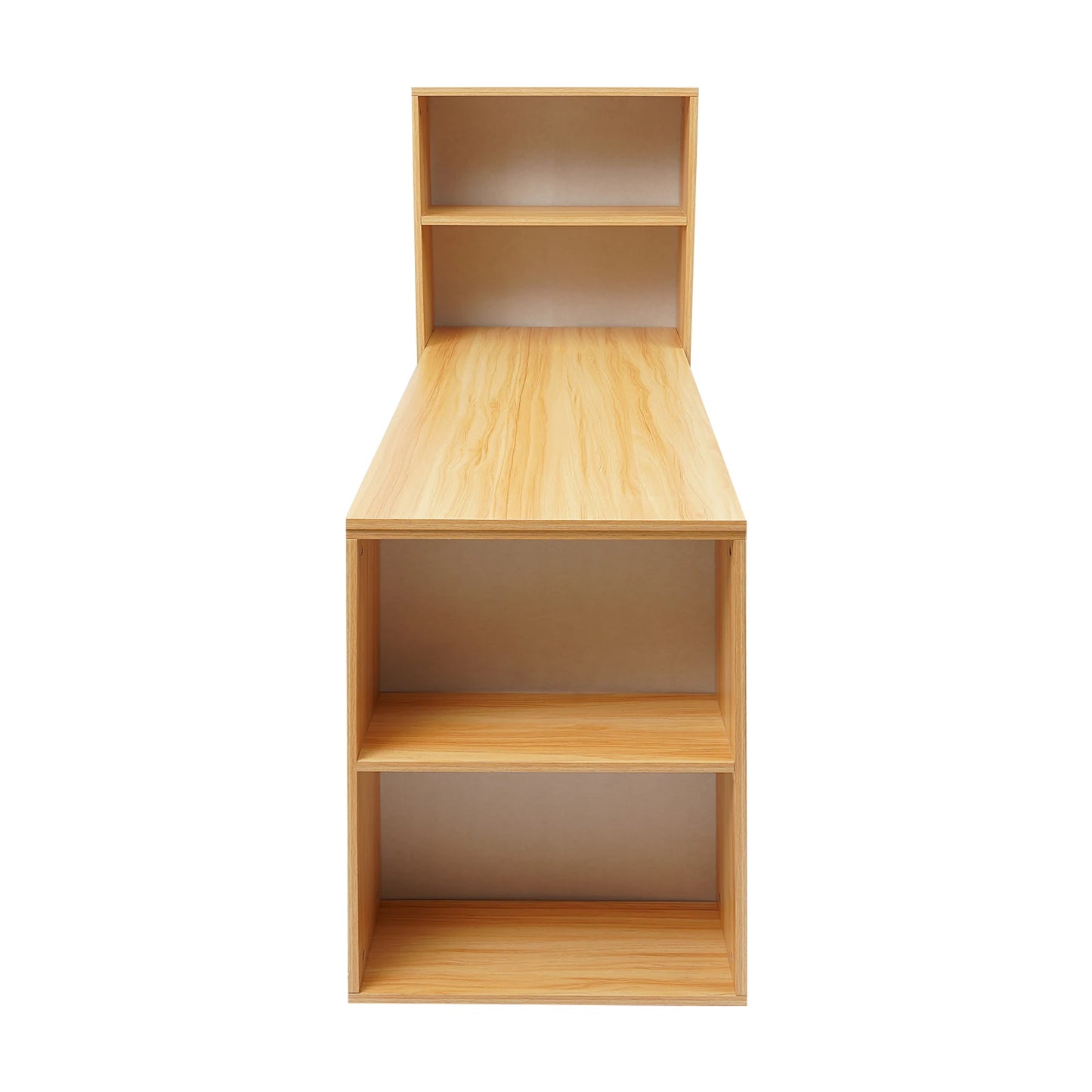 120cm Computer Desk w/Shelves Office Table w/Bookcase Student's Bedroom Desk Children's Learning and Writing Table w/bookshelf