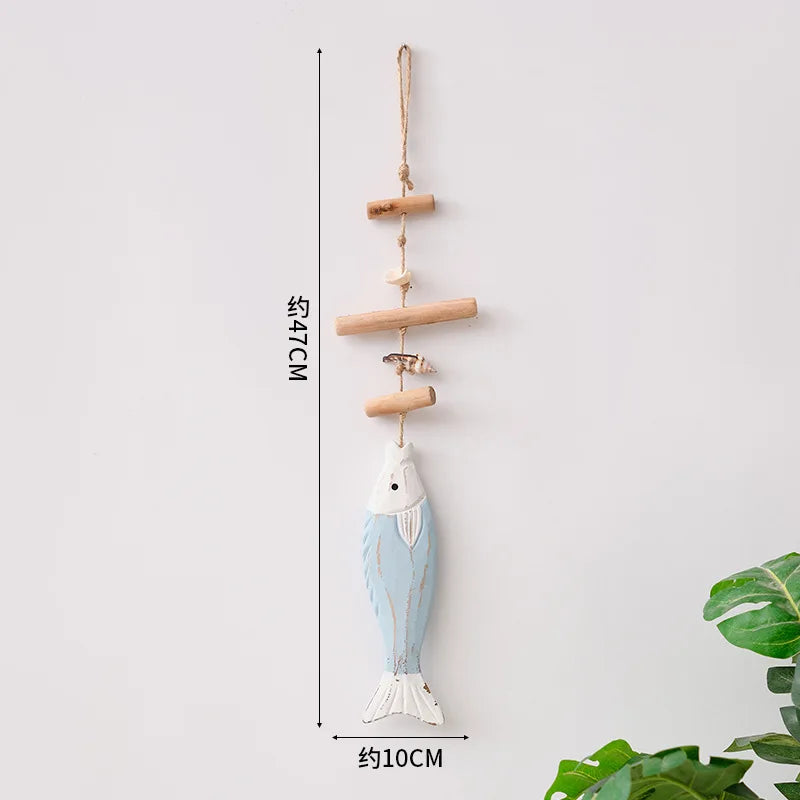 Creative Mediterranean Style Wooden Boat Anchor Hook Bedroom Study Living Room Entrance Hall Door Clothes Hook Wall Decoration