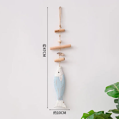 Creative Mediterranean Style Wooden Boat Anchor Hook Bedroom Study Living Room Entrance Hall Door Clothes Hook Wall Decoration