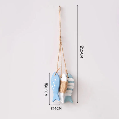 Creative Mediterranean Style Wooden Boat Anchor Hook Bedroom Study Living Room Entrance Hall Door Clothes Hook Wall Decoration
