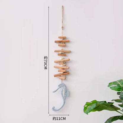 Creative Mediterranean Style Wooden Boat Anchor Hook Bedroom Study Living Room Entrance Hall Door Clothes Hook Wall Decoration