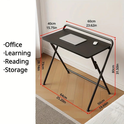 Student Study Table 24 Inch Foldable Desk, Foldable Study Table for Books, Computer or Other Items Organization