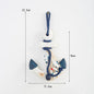 Creative Mediterranean Style Wooden Boat Anchor Hook Bedroom Study Living Room Entrance Hall Door Clothes Hook Wall Decoration
