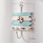 Creative Mediterranean Style Wooden Boat Anchor Hook Bedroom Study Living Room Entrance Hall Door Clothes Hook Wall Decoration